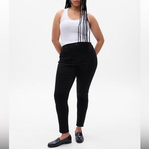 Gap 1969 True Skinny High Rise Black Denim Jeans Sz 34R Stretch Womens